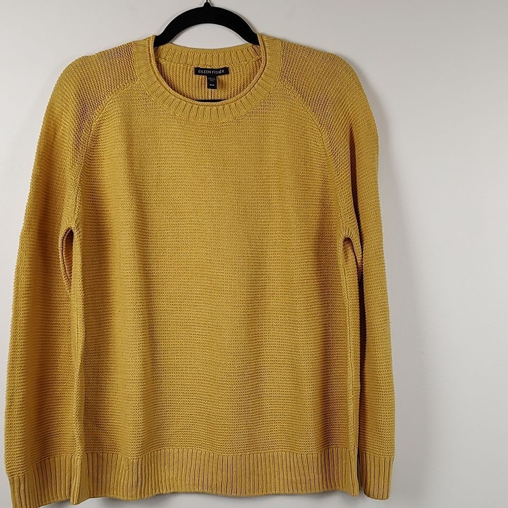 Eileen Fisher Crew Neck Chunky Knit Sweater
